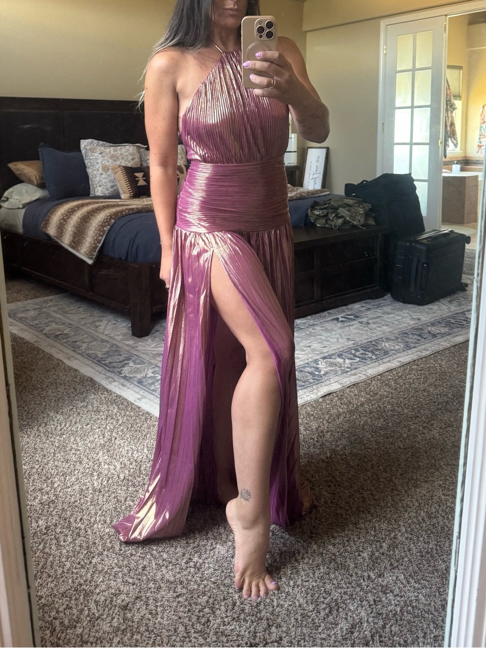 NWOT Metallic Evening Gown (Size 4)
